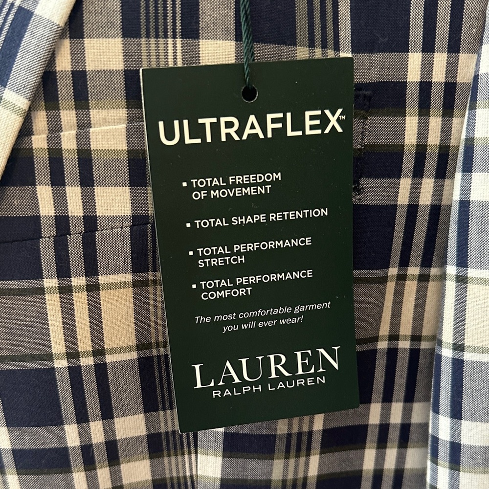 Ralph Lauren Navy and White Plaid Blazer - Picture 2 of 4